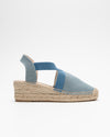 Blue Espartina Low Wedge Espadrilles