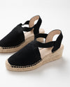 Black Espartina Low Wedge Espadrilles