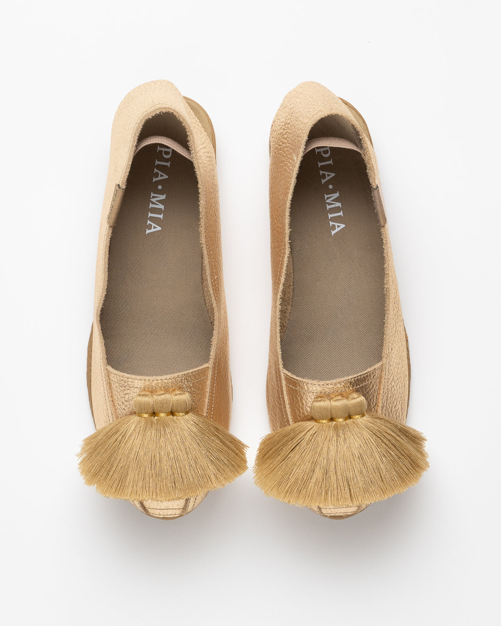 Folia Gold Leather Espadrille