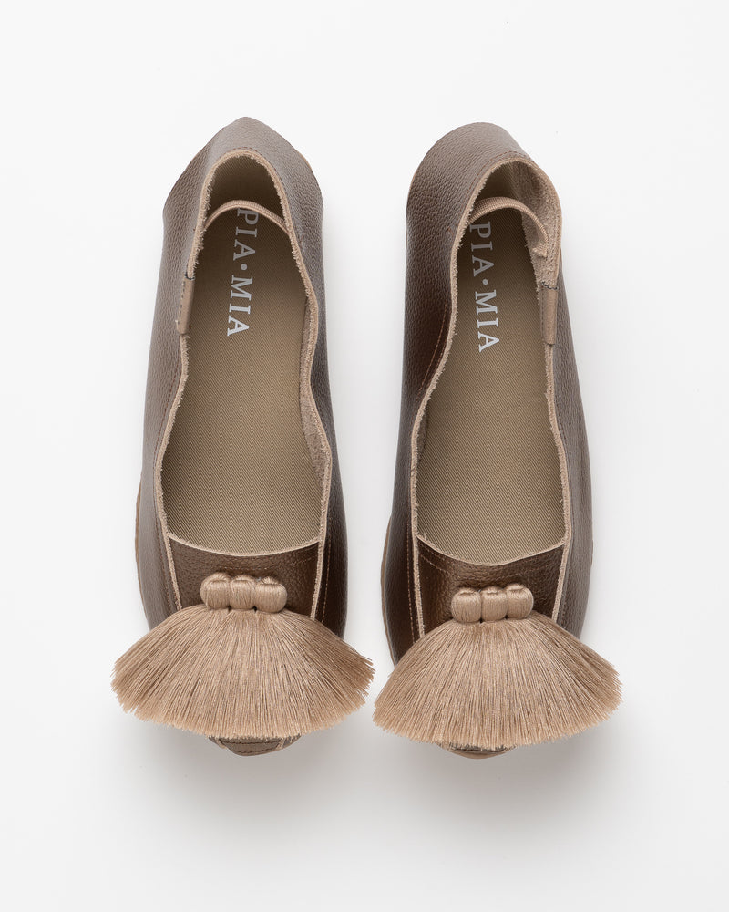Bronze Leather Espadrille