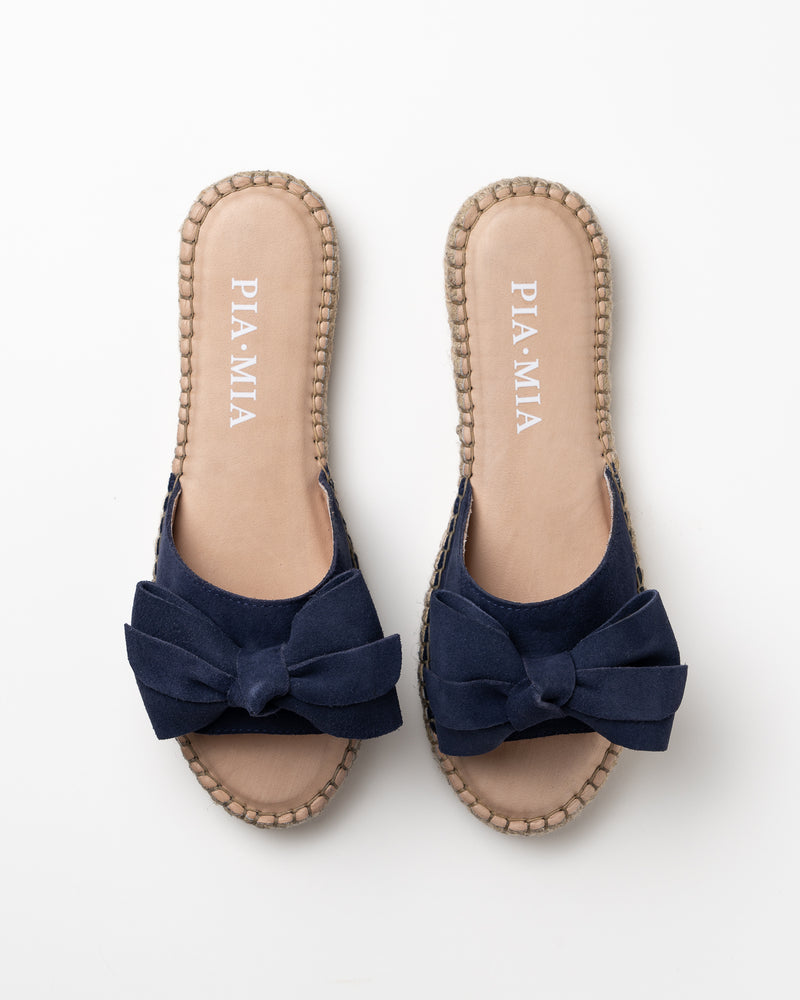 Havana Blue bow espadrille