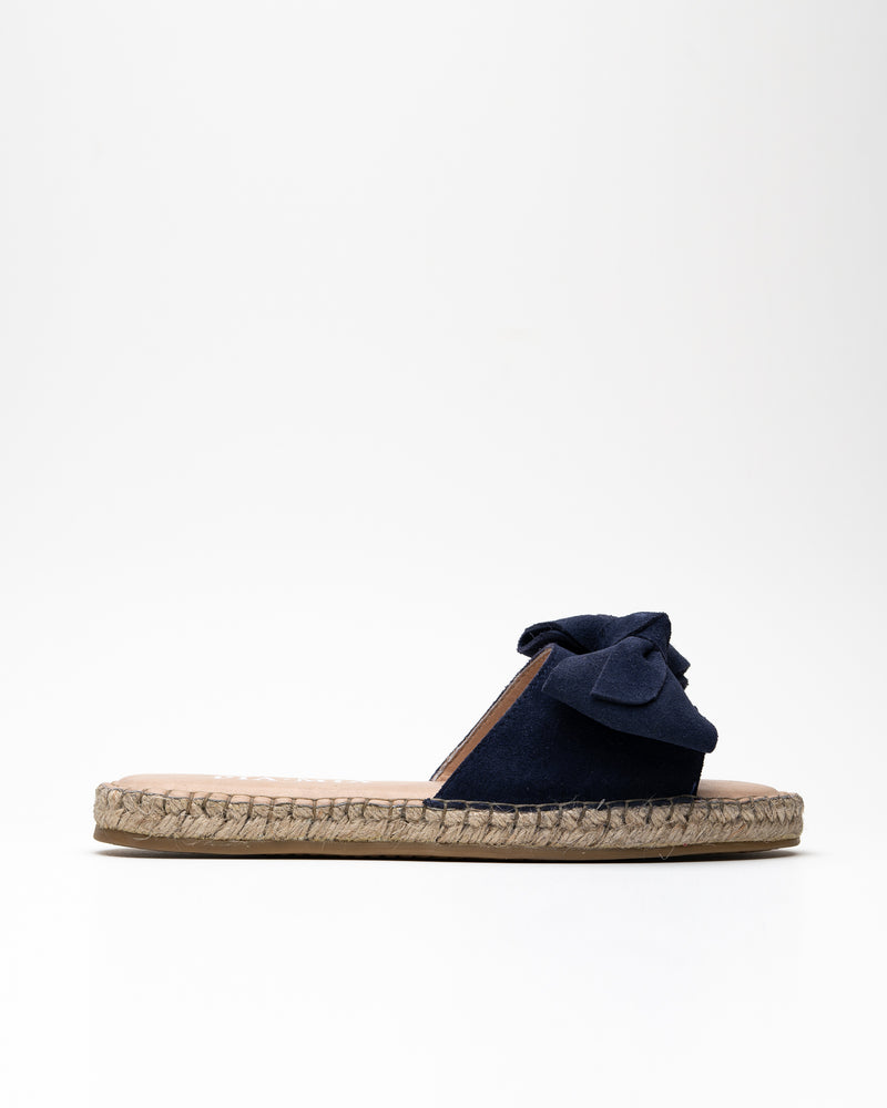 Havana Blue bow espadrille