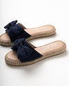 Havana Blue bow espadrille