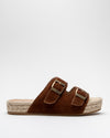 Tobacco Buckle double strap sandals